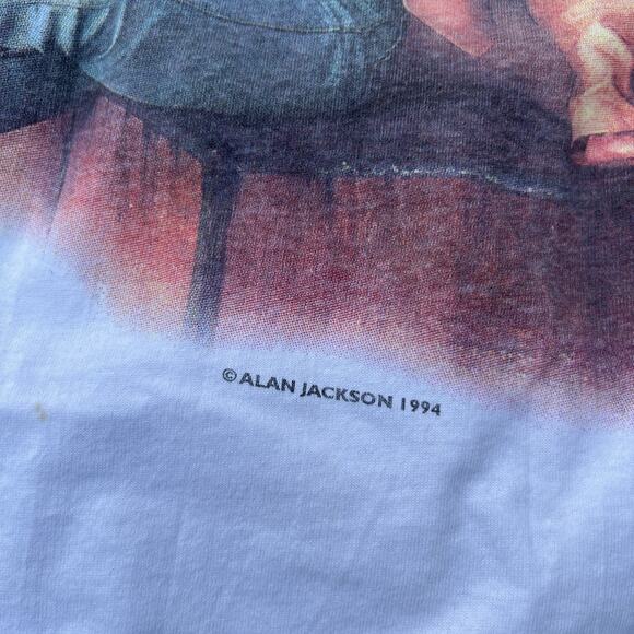 VINTAGE Alan Jackson Country T-Shirt Adult XL Who I Am 1994 Single Stitch Tee - Picture 4 of 11